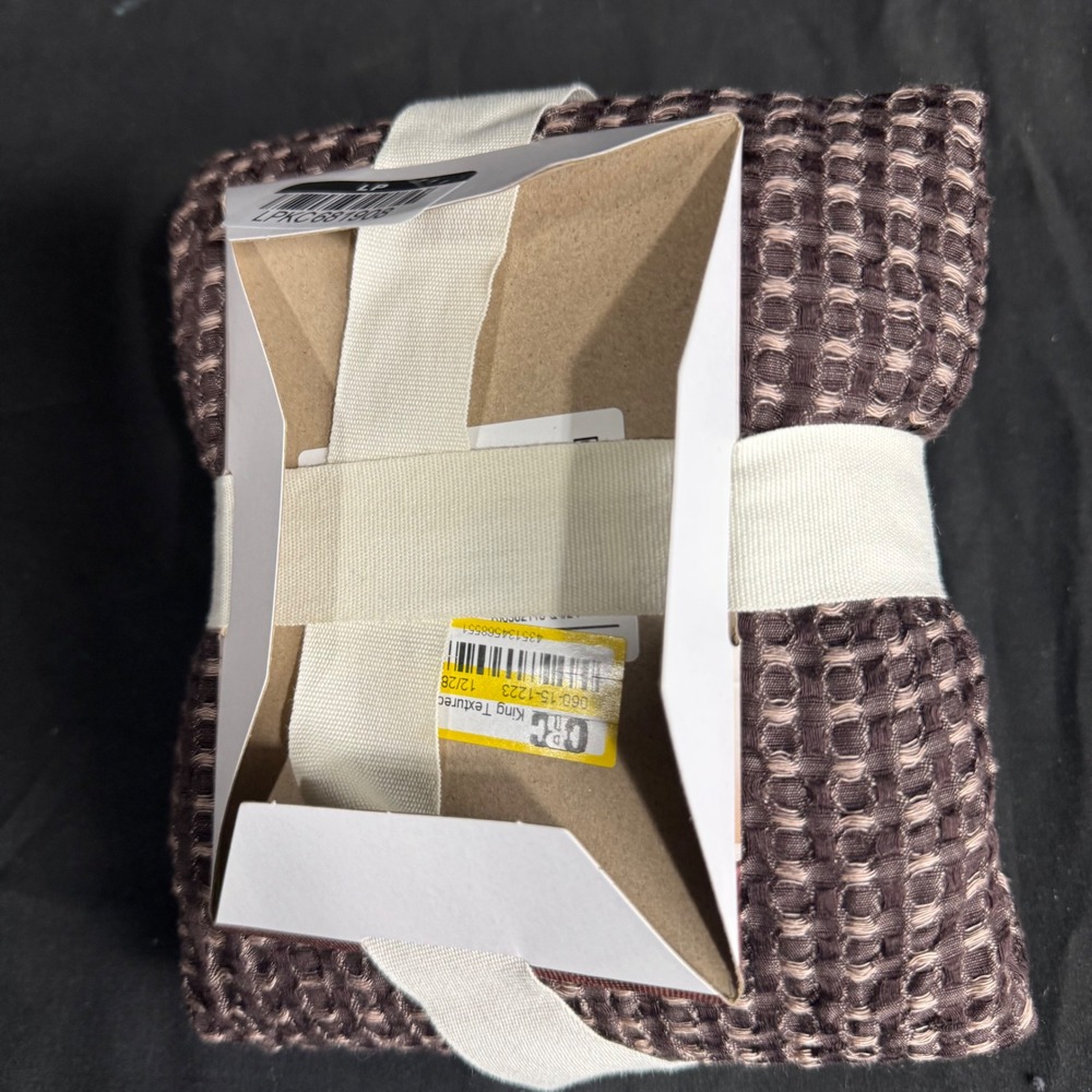 King Textured Waffle Pillow Sham Dark Fig - Casaluna™ - Picture 9 of 9